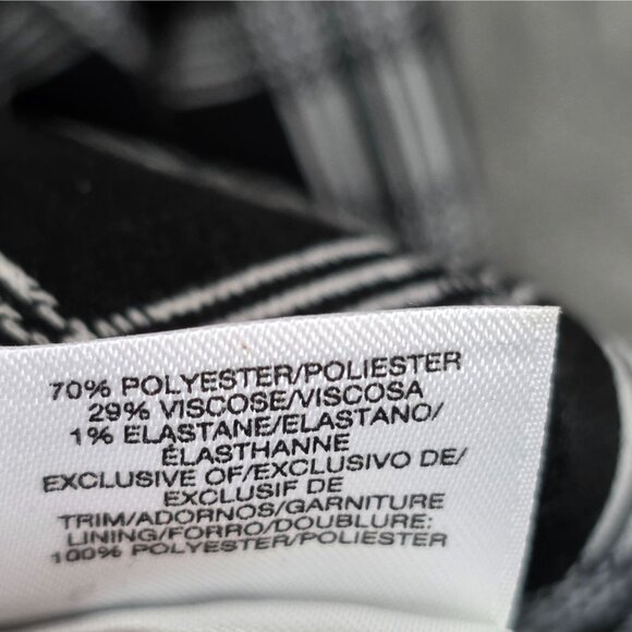 Womens Anne Klein Black & White Plaid Long Blazer Jacket Polyester Blend Size M - Picture 3 of 8